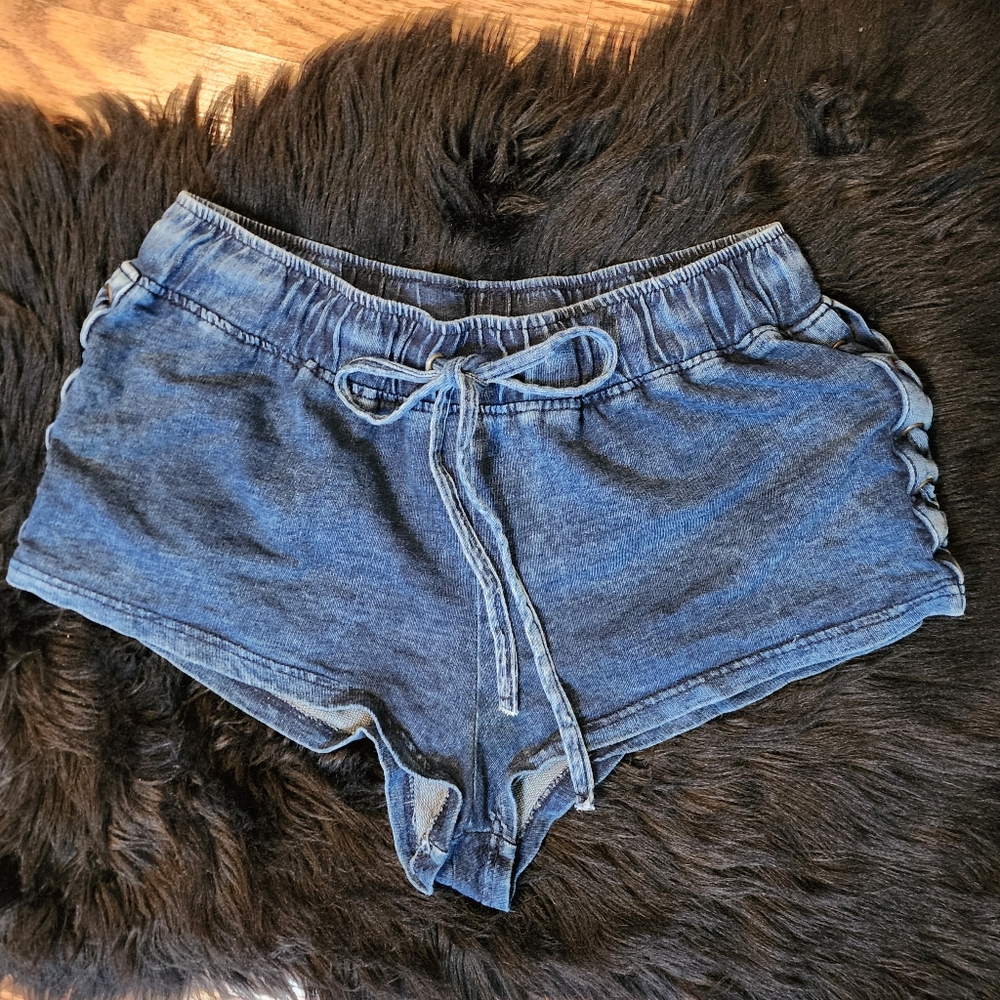 Vanilla Star Sexy Booty Shorts Summer Festival Shorts Juniors Size L 100% Cotton